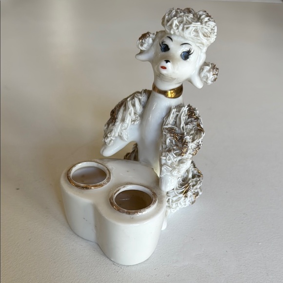 Other - 1950’s Vintage spaghetti Poodle porcelain  lipstick holder